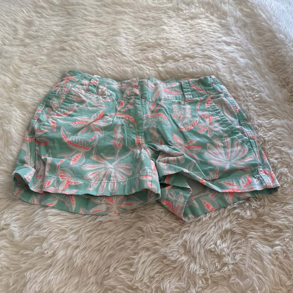 Vineyard Vines Womens Palm Tree Print Shorts‎ 00